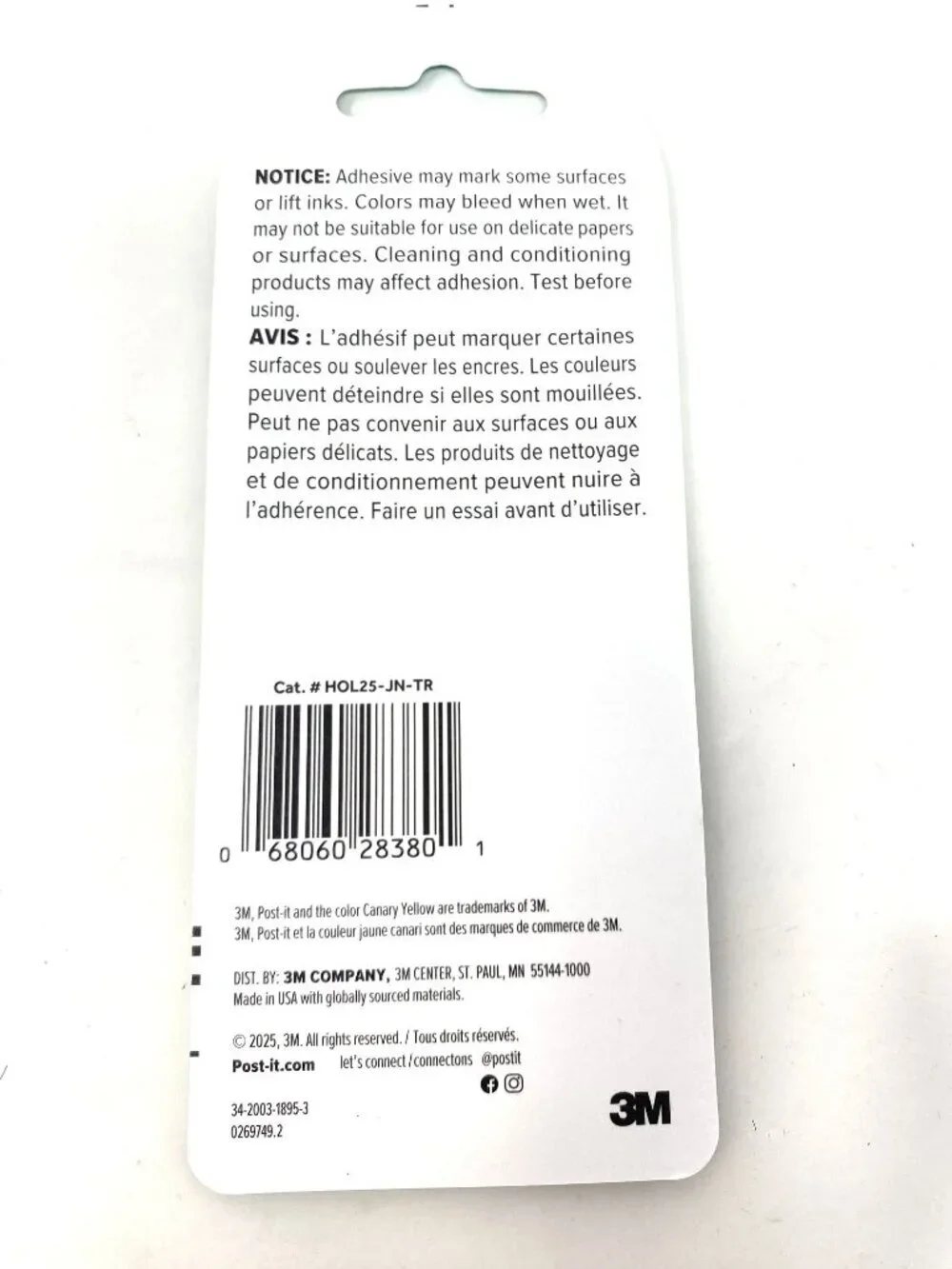 2 Post-it 2pk Jingle Notes Christmas Lights 1.9